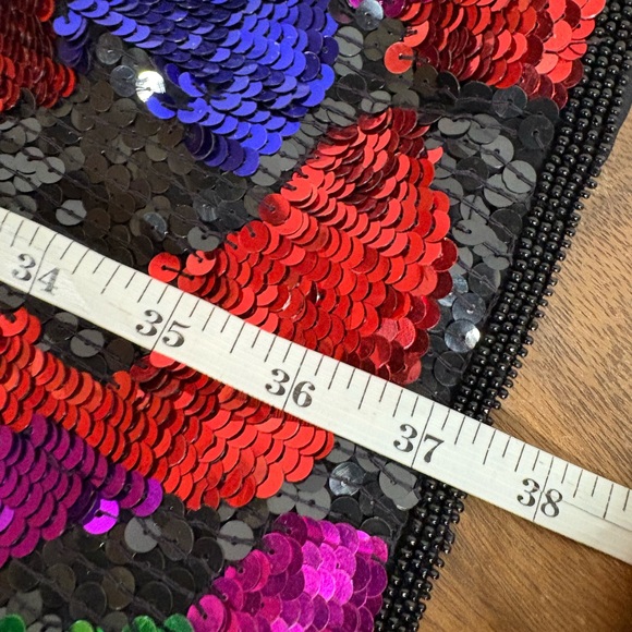 Vintage 80’s Colourful Beaded Sequin Silk Gown, 80’s NYE dress - Picture 13 of 13